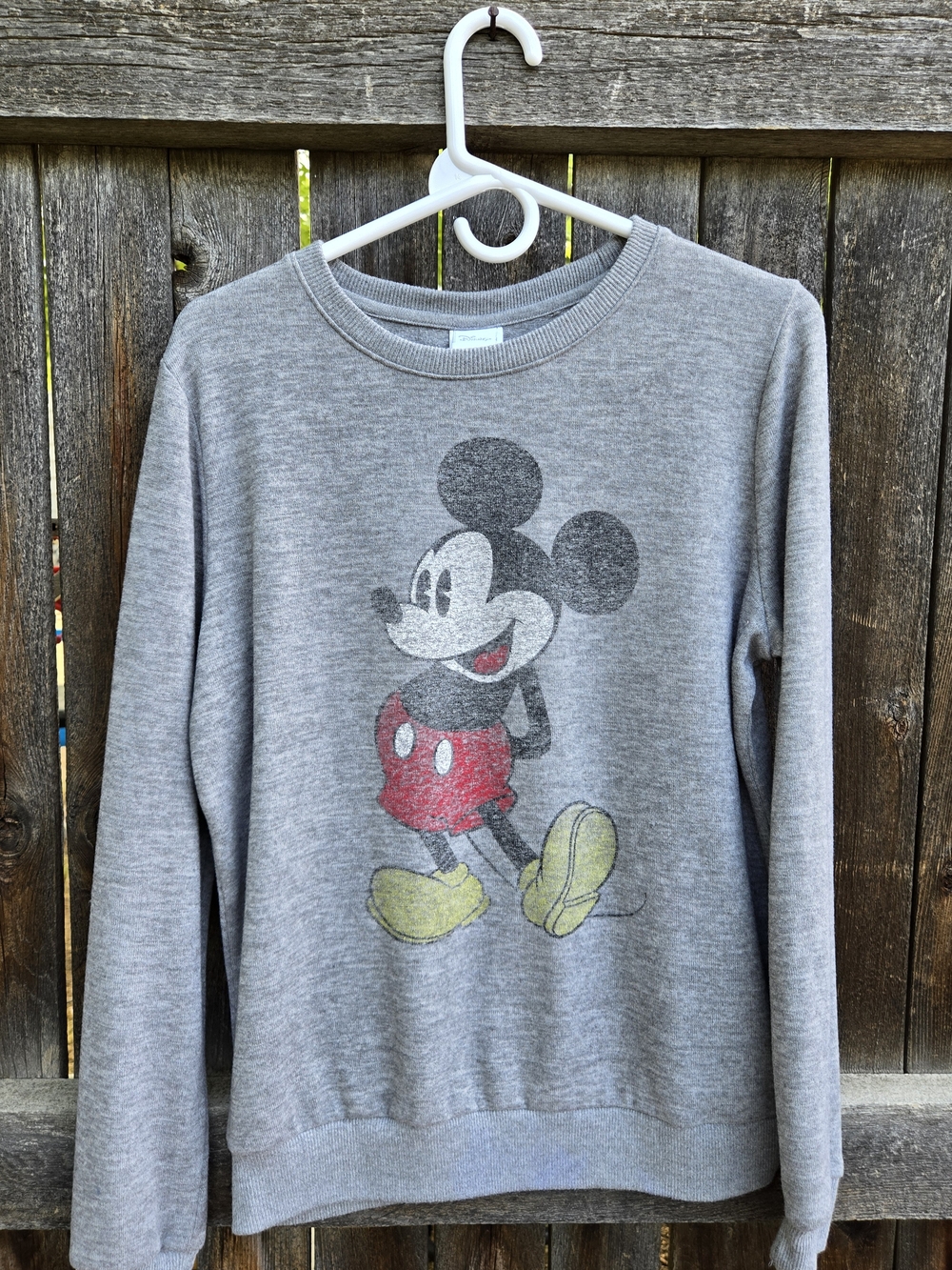 Gray Sweater with Vintage Mickey
